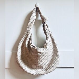 Melie Bianco Top Knot Thatched Purse